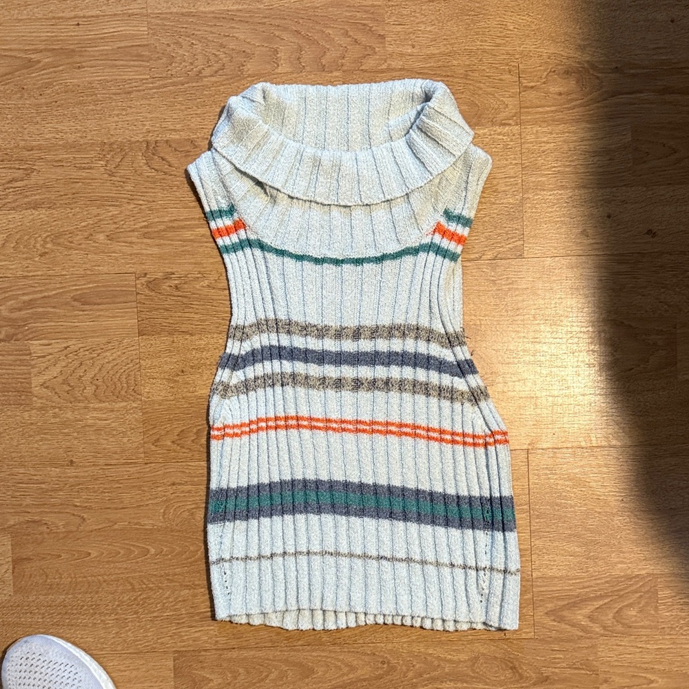 Free People Multicolor Striped Sleeveless Sweater Top